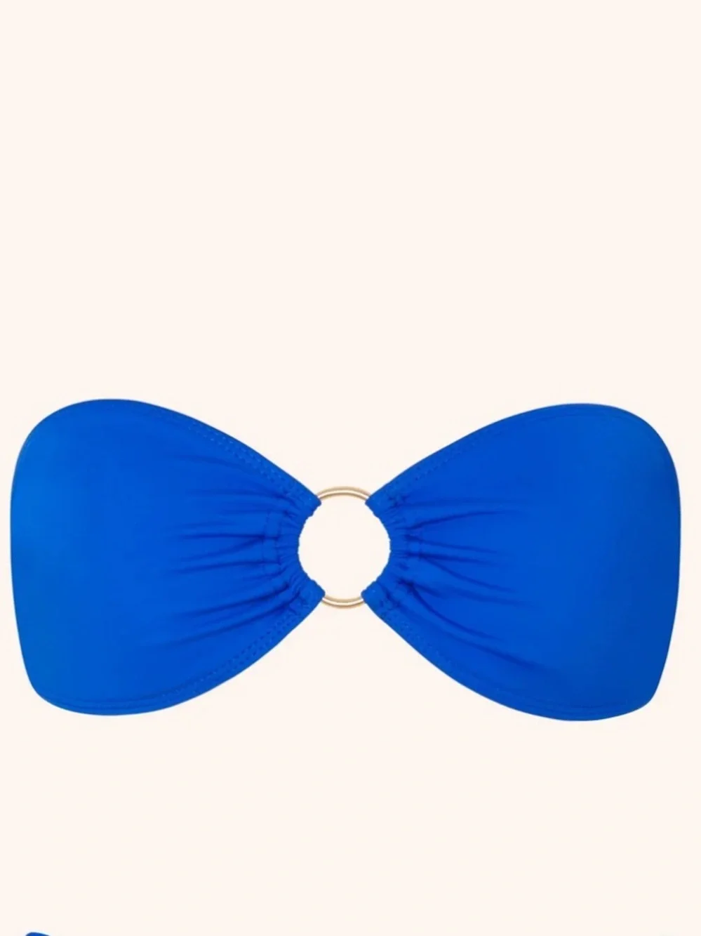 Gooseberry Seaside Bandeaux Bikini Top Size L Royal Blue NWT